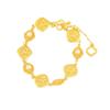 Esperando con ansias el brazalete de oro arena de diseño de nicho personalizado, estilo chino, con perla, brazalete de loto Jilin, exquisito brazalete de lujo ligero