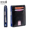 Cartera Antirrobo RFID para Hombre Minimalista Plegable 12 Tarjetas Portatarjetas de Crédito Ultradelgada Portátil Ranura para Múltiples Tarjetas Pinza para Billetes