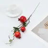 Ramo de Maçã com Cabeça Simulada Romã Caqui Decoração de Casa Ramo de Frutas Espuma Fruta Simulada Baga Frutas e Vegetais Simulados Arranjo de Flores Atacado