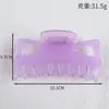 Pinza para el Cabello Fresca y Moderna Coreana con Diseño de Salpicadura de Tinta Blanca y Negra, Pasador Elegante, Pinza de Tiburón Estilo Minimalista Francés para la Parte Posterior de la Cabeza