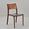 Silla Shuke de Madera de Nogal Negro Norteamericano Silla de Comedor de Madera Maciza Silla de Escritorio Simple para el Hogar Silla de Nogal Negro Minimalista Moderna Japonesa