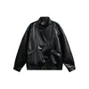 Yidao Vintage 2026 Primavera Nuevo Estilo Chaqueta de Motociclista de Piel Sintética Desgastada Unisex Ajuste Holgado Retro Chaqueta Casual Versátil