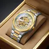 Reloj Casaero para Hombre Reloj para Hombre Hebilla de Mariposa Hueca Resistente al Agua Luminoso Moda de Negocios Imitación de Reloj Mecánico de Cuarzo Venta al por Mayor