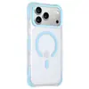 Funda magnética de dos colores de cristal de hielo para Apple 18Promax, para iPhone 17 con airbag, funda protectora transparente 16