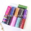 Pulsera tejida a mano DIY con cuentas, cordón elástico, 10 metros, hilo de trama de cristal plano, cuentas budistas, cordón elástico extensible