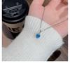 2026 Verano Nuevo Estilo Colgante Azul Forma de Lágrima Collar Cadena Clavícula Forma de Corazón Gota de Agua Lujo Ligero Joyería al por Mayor