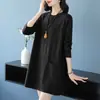 Suéter de Punto para Mujer Tallas Grandes Otoño Invierno Vestido de Punto de Longitud Media Cardigan de Punto Holgado Estiloso para Cubrir la Figura Madre de Mediana Edad