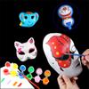 Máscara Facial de Gato de Papel Machê DIY Pintada à Mão em Branco Halloween Crianças Máscara de Papel Machê Máscara Facial Criativa Desenho Animado Fabricante Atacado