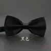 Gravata Borboleta Tricolor de Cor Sólida Vestido Casamento Moda Masculina Estilo Britânico Coreano Camada Dupla Casamento Noivo Gravata Borboleta Masculina e Feminina