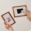 Marco de Fotos Mini Polaroid de 3 pulgadas de Madera Maciza para Certificado de Matrimonio, Marco Vacío para Colgar en la Pared Personalizable para Parejas, Soporte de Exhibición de Fotos de Bebé de 6 pulgadas