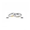 Anillo de Plata Esterlina S925 Diseño Nicho Pareja Princesa y Caballero Lujo Ligero para Hombre y Mujer Un Par de Explosiones Exquisitas Combinación Versátil