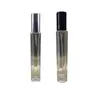 Botella de Vidrio Transparente para Perfume, Spot Cuadrado, 10 ml/15 ml, con Roll-on y Atomizador, Compacta y Portátil, Delgada