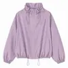 Nueva Chaqueta Cortavientos Coreana de Primavera y Otoño para Mujer, con Hombros Descubiertos, Cintura con Cordón, Cuello Alto, Moda Versátil, Ajustada, Tendencia