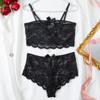 Conjunto de sujetador de encaje sexy y caliente para damas, nuevo, de comercio exterior de Amazon, Europa y Estados Unidos, talla pequeña, puro, transfronterizo