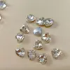 Joias de Arte para Unhas de Seda de Alta Qualidade Ponta Afiada Diamante Champagne Claro Cristal Coração Brilhante Ovo de Pombo Ângulo Reto Açúcar de Pedra Diamante Transparente