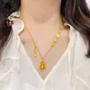 Tienda de Oro Mismo Estilo Oro Arena Antiguo Rotatorio Collar de Calabaza de Paz y Alegría Calabaza de la Fortuna Hueca Collar para Mujer Venta al por Mayor