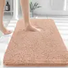 Tapete de Banheiro Super Macio Absorvente Chenille Tapete de Banheiro Base de Borracha Secagem Rápida Lavável à Máquina Tapete de Piso para Banheiro