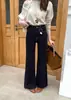 El Favorito de Este Número~Jeans Azules Micro-Acampanados para Mujer, Nuevo Estilo Otoño 2026, Pierna Recta, Holgados, Adelgazantes, Pantalones de Pierna Ancha Acampanada