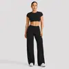 Conjunto Esportivo de Manga Curta com Costas Nuas Transfronteiriço para Mulheres com Bojos Top Fitness Roupa Esportiva ao Ar Livre Roupa de Yoga