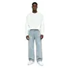 Jeans rectos holgados de pierna ancha para hombre, estilo callejero retro genial, con parche de cruz, venta al por mayor transfronteriza