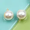 Oro Blanco K/Kc con Cierre de Colgante Perla Alta Imitación Colgantes de Perla Redondos y en Forma de Gota Accesorios para Joyería DIY de Ropa Pulsera