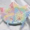 Nuevo 10cm Gradiente Bordado Mariposa Grande DIY Pasador Hecho a Mano Accesorios para el Cabello Accesorios de Mariposa Material de Pinza Venta al por Mayor