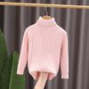 JINYONG/Jin Yong [Fábrica Original] Suéter de Algodón de Cuello Alto para Niños, Engrosado, Color Sólido, Conjunto de Ropa de Otoño e Invierno para Niñas