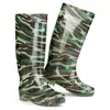 Botas de lluvia duraderas con suela de goma, unisex, cálidas, resistentes a ácidos y álcalis, de caña alta, engrosadas, antideslizantes, adecuadas para el trabajo, lavado de autos y como botas de agua, diseño de camuflaje