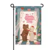 Bandera de Jardín Nueva para el Día de San Valentín Transfronteriza Decoración de Patio Bandera Colgante de Rosa Roja Impresión a Doble Cara Se Puede Diseñar Según la Imagen