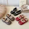 Novedad Primavera 2026 Zapatos de Cuero con Suela Suave y Adorno de Encaje para Niños, Zapatos de Princesa para Bebés, Zapatos Planos de Moda para Niños Pequeños y Medianos