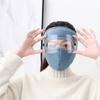 Mascarilla facial completa cálida de polar directo de fábrica, pieza de gafas desmontables para mujer, máscara engrosada a prueba de frío para montar
