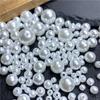 3-14mm furo reto abs moinho de água pérolas de imitação contas soltas feito à mão diy miçangas loli joias antigas acessórios de vestuário