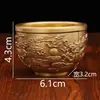 Copa de Dragón y Fénix Cien Bendiciones de Latón Artesanías Metálicas Copa con Carácter de Fortuna de Cobre Puro Copa de Vino Estilo Antiguo Adorno para Gabinete de Vino Venta al por Mayor