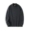 Camiseta de manga larga de color liso con cuello alto medio para mujer, camiseta interior blanca para hombre, otoño e invierno, corte ajustado, Deportes