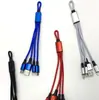 Chaveiro cabo de dados um para três adequado para Apple Android TYPE-C linha de carregamento linha trançada de nylon três em um