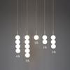 Luminária de Escada Minimalista Pós-Moderna Nórdica Lâmpada Criativa de Barra de Bola para Recepção Lustre Pequeno para Quarto e Cabeceira