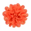 Tela de gasa de malla hueca simple europea y americana flor color sólido diy correa para el pelo de niños zapatos sombrero corsage material accesorios