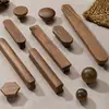 Manijas de Madera de Nogal, Gabinetes de Cajones de Madera Maciza, Puertas de Gabinete de Madera, Manijas de Armario de Madera Natural, Gabinetes de Madera, Minimalista Estilo Japonés