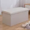 Taburete de Almacenamiento Taburete de Almacenamiento para Sentarse Taburete Rectangular para Cambiarse los Zapatos Otomana Taburete de Sofá Pequeño Silla Doméstica Caja de Almacenamiento Plegable