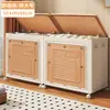 Caja de Almacenamiento de Ropa, Gran Capacidad, Organizador Doméstico Extra Grande con Tapa abatible, Ruedas y Diseño Plegable para Guardar Ropa y Colchas