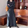 Conjunto de Dos Piezas Elegante Suave Estilo Francés Otoño Invierno 2026 Conjunto Estilo Little Chanel Cárdigan de Punto de Cuello Redondo de un Solo Botón Falda