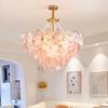 Lustre de Sala de Estar Estilo Francês, Lâmpada Floral de Pérola da Moda na Cor Creme, Novo Modelo 2026 para Quarto Aconchegante, Iluminação de Hall de Entrada
