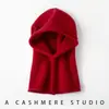 Gorro de Punto de Cachemira de Color Sólido de una Sola Pieza para Hombre, Gorro Grueso Suave Ceroso Agradable a la Piel con Protección para los Oídos