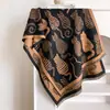 Chal Capa Europeo y Americano Bufanda de Atmósfera Otoño e Invierno para Mujer Bufanda de Imitación Cachemir de Gama Alta con Estampado de Gato con Chal