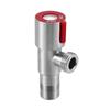 Venta al por mayor, válvula triangular de acero inoxidable 304, válvula de agua espesada fría y caliente alargada, calentador de agua de inodoro de 4 puntos, válvula angular de una entrada y una salida