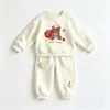 Conjunto casual de outono para meninas 2026 novo estilo moletom fofo e calça de moletom conjunto de duas peças dopamina para passeios