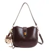 Bolso tipo saddlebag de estilo retro francés, bolso cuadrado pequeño simple, moderno y a la moda, bolso de mano versátil para el uso diario