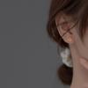 Nalan Plata S925 Pequeños y Lindos Pendientes Creativos Simples y Frescos de Nube Calada Personalizados para Mujer M01776