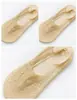 Calcetines de Seda de Hielo para Mujer, Calcetines Cortos de Verano Finos de Corte Bajo con Agarre Antideslizante de Silicona, Calcetines Invisibles de Malla Transpirable, Modernos