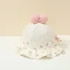 Sombrero para Bebé Niña Primavera y Otoño Delgado Protector Solar Transpirable Sombrero de Pescador Dulce Lazo de Niña Sombrero Tipo Cubeta de Princesa Verano